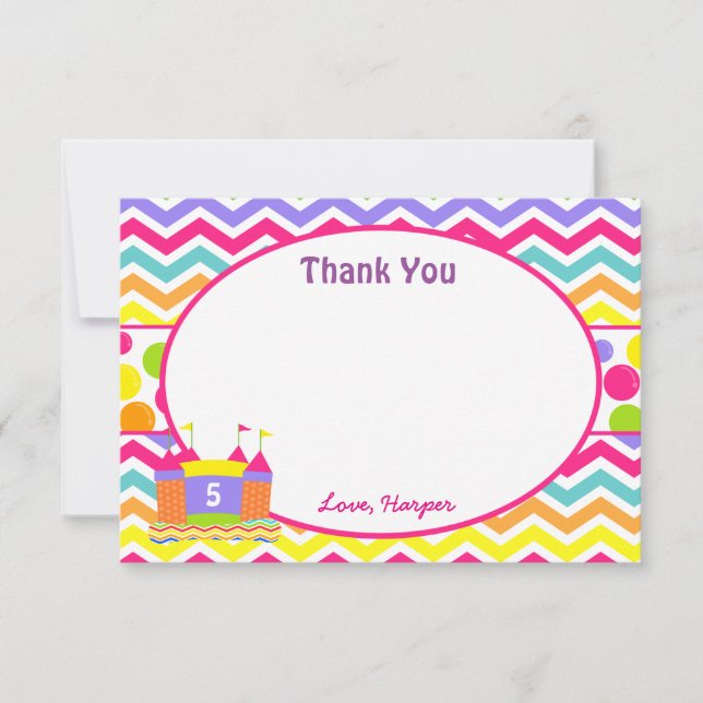 Cartes de Merci de Chambre de rebond (Devant)