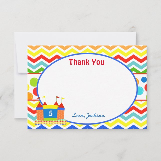 Cartes de Merci de Chambre de rebond (Devant)