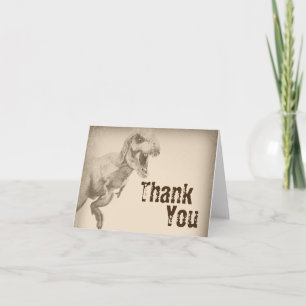 Cartes de Merci de dinosaure d'enfants pour des