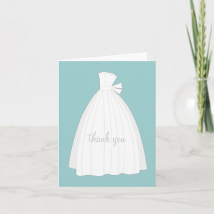 Cartes de Merci de Fête de la mariée {bleu
