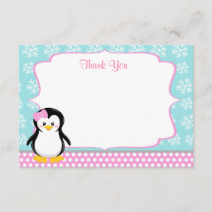 Cartes de Merci de flocon de neige d'hiver de