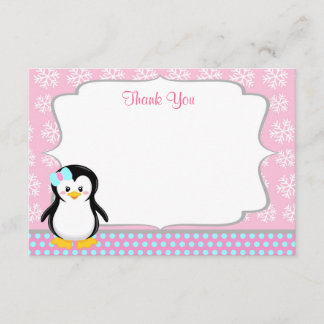 Cartes de Merci de flocon de neige d'hiver de