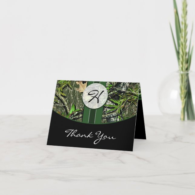 Cartes de Merci de mariage de Camo de chasse - (Devant)