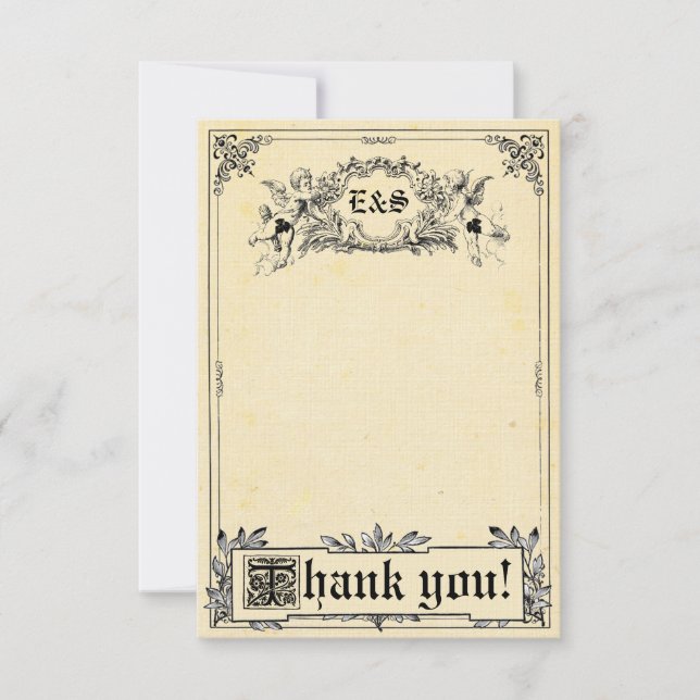 Cartes de Merci de mariage de livre de contes de (Devant)