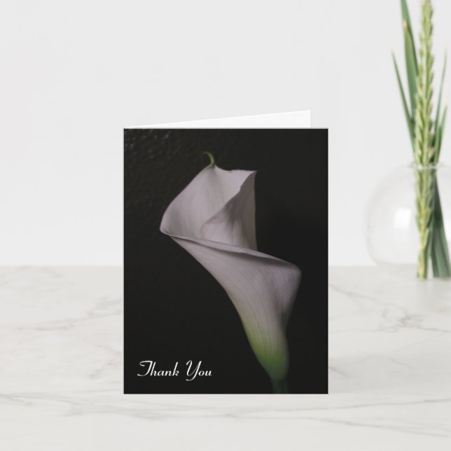 Cartes de Merci de mariage de zantedeschia (Devant)