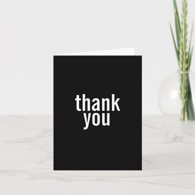 Cartes de Merci de Mitzvah de barre {noir} (Devant)