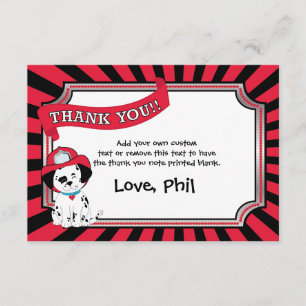 Cartes de Merci de pompier
