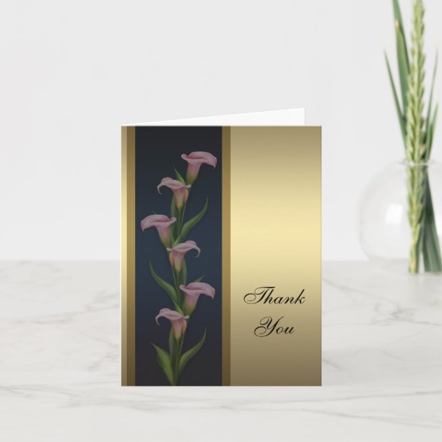 Cartes de Merci de zantedeschia d'or (Devant)