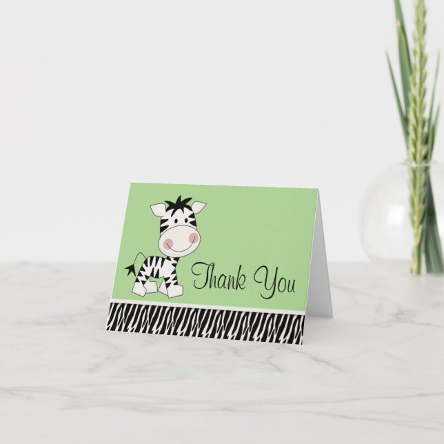 Cartes de Merci de Zèbre Vert (Devant)