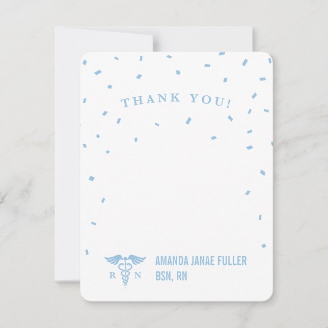 Cartes de Merci d'infirmière personnalisées par (Devant)