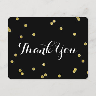 Cartes de Merci du noir   de parties scintillantes