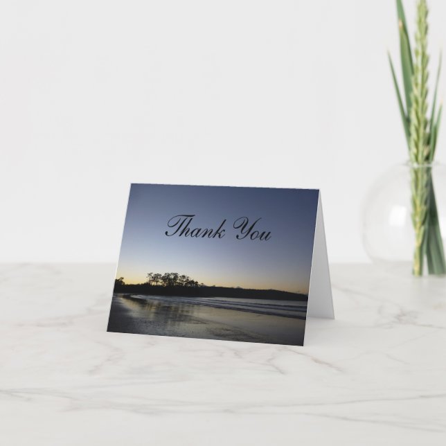 Cartes de Merci - Plage à Dawn (Devant)