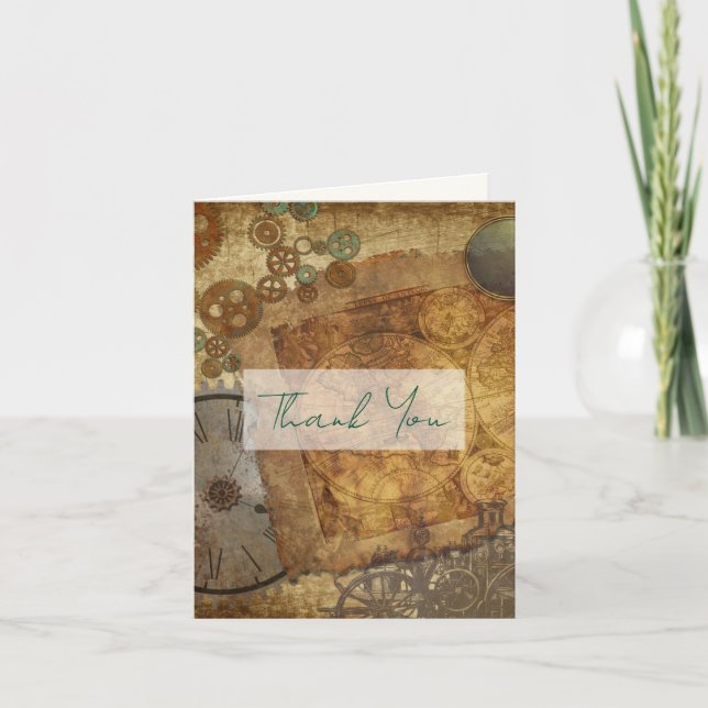 Cartes de message Mariage Steampunk (Devant)