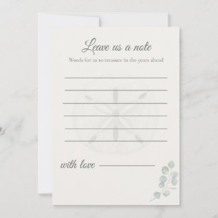 Cartes de messages de mariage Sand Dollar
