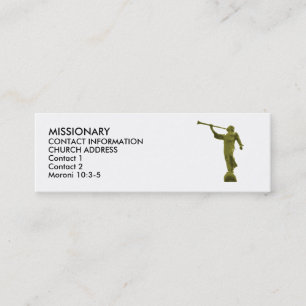 CARTES de MISSIONNAIRE de MORONI LDS d'ange