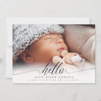 Cartes de Naissance pour Bébé Garçon Fille avec Ph