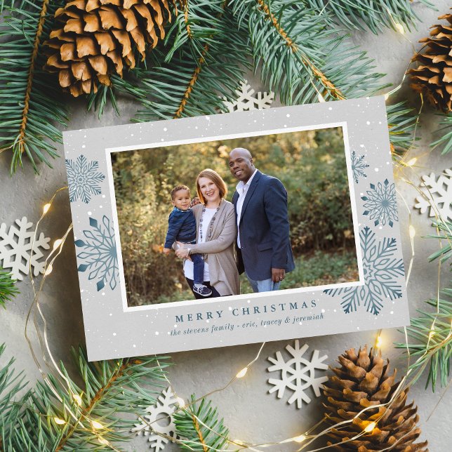 Cartes de Noël à flocons de neige en famille (Créateur téléchargé)