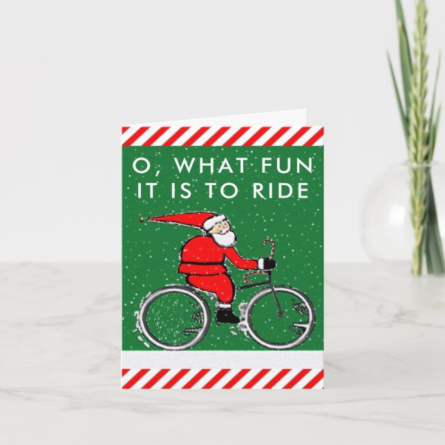 cartes de Noël à vélo (Devant)