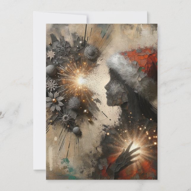 Cartes de Noël Abstraites uniques (Devant)