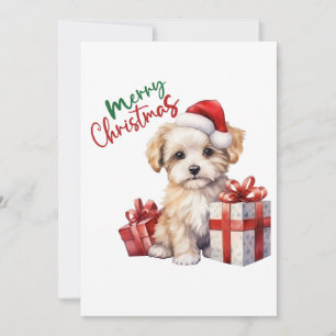 Cartes de Noël adorables Chien