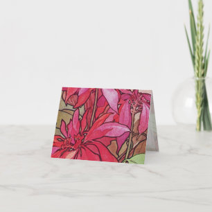 Cartes de Noël Alphonse Mucha Poinsettias