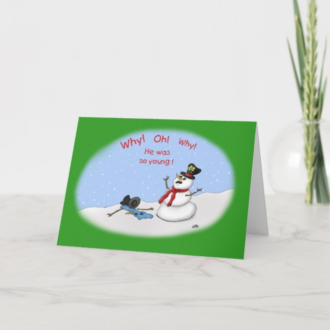 Cartes de Noël amusantes : Fondu (Devant)