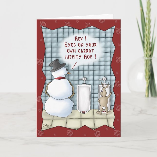 Cartes de Noël amusantes : Vie privée S'il vous pl (Devant)