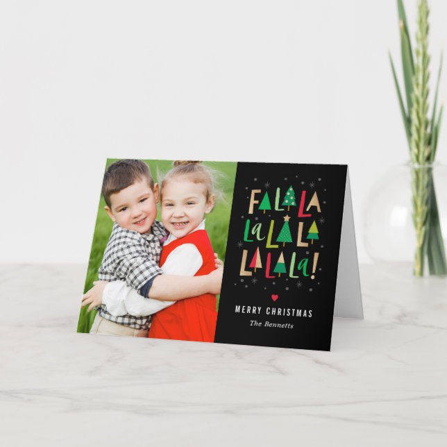 Cartes de Noël Arbres Joyeux (Devant)