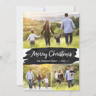 Cartes de Noël avec trois photos