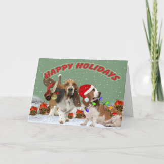 Cartes de Noël Basset Ho Ho Ho