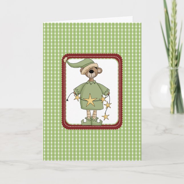 Cartes de Noël Beary mignonne (Devant)
