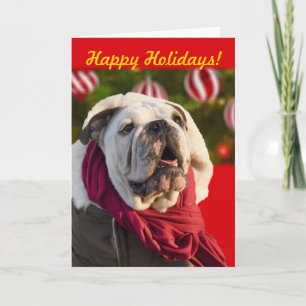 Cartes de Noël Bulldog