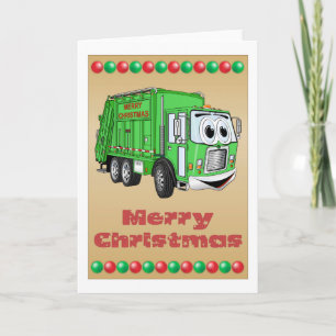 Cartes de Noël Carton de camion à ordures