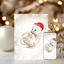 Cartes de Noël chats mignonnes 3