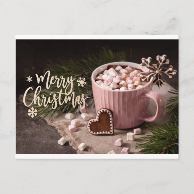 Cartes de Noël chocolat chaud (Devant)