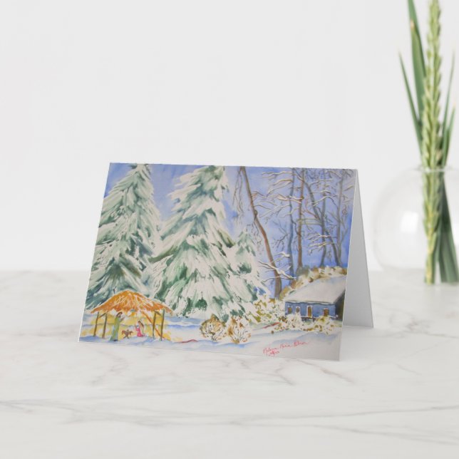 Cartes de Noël chrétiennes de la Nativité (Devant)