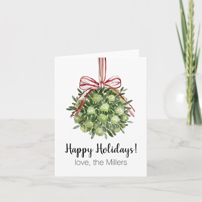 Cartes de Noël Coquette Mistletoe (Devant)