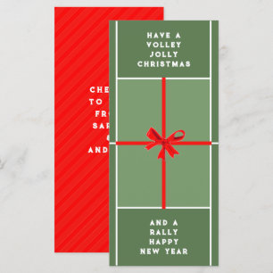 Cartes de Noël créatives de tennis