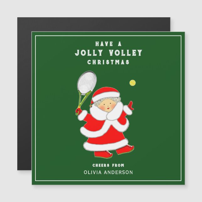 Cartes de Noël Créatives Tennis (Devant / Derrière)
