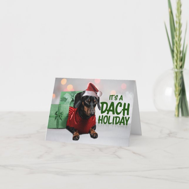 Cartes de Noël Dachshund (Devant)