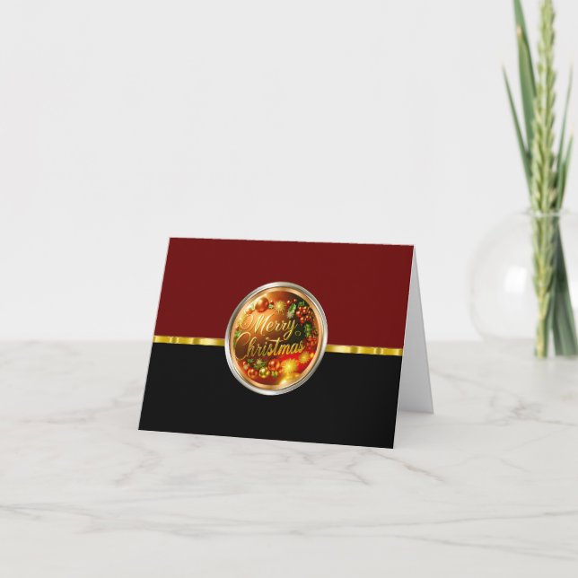 Cartes de Noël d'affaires à budget brut (Devant)