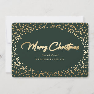 Cartes de Noël d'affaires en or sur mesure