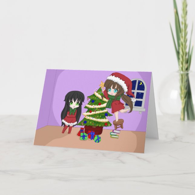 Cartes de Noël d'Anime (Devant)