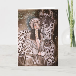 Cartes de Noël d'Appaloosa de léopard de Milou