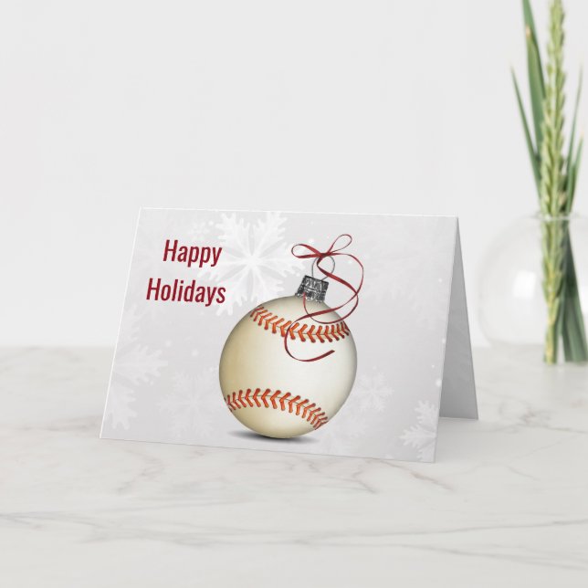 Cartes de Noël de baseball (Devant)