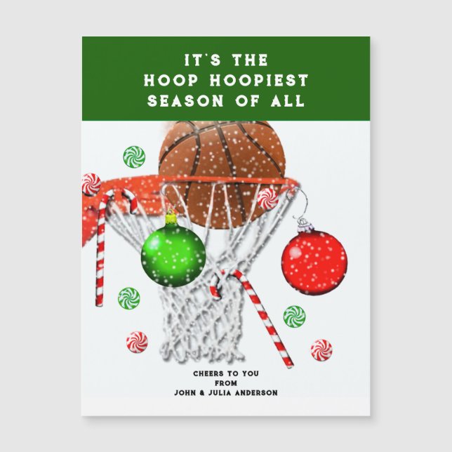Cartes de Noël de basket-ball (Devant)