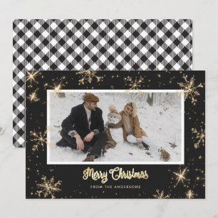 Cartes de Noël de Buffalo noir et blanc