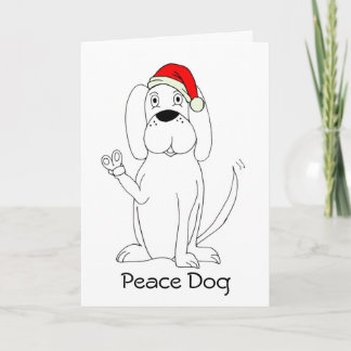 Cartes de Noël de chien de paix