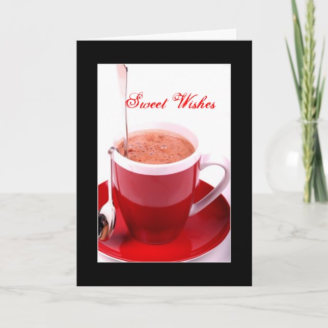 Cartes de Noël de chocolat chaud (Devant)