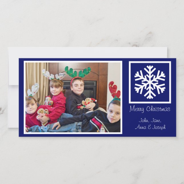 Cartes de Noël de Flambeau de neige solitaire (ble (Devant)